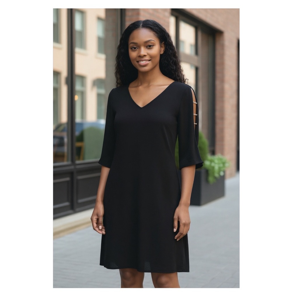 Michael Kors  Black V-Neck Dress XS